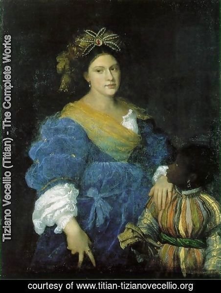 Tiziano Vecellio (Titian) - Portrait of Laura de Dianti