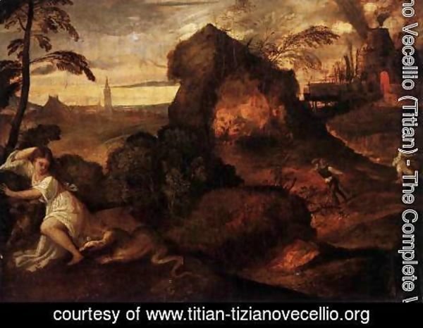 Tiziano Vecellio (Titian) - Orpheus and Eurydice