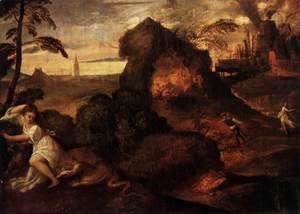 Tiziano Vecellio (Titian) - Orpheus and Eurydice