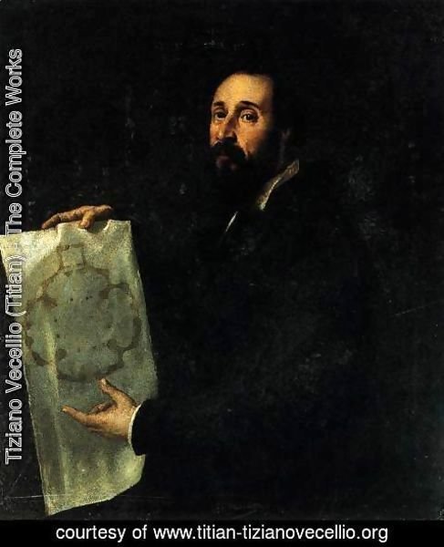 Tiziano Vecellio (Titian) - Portrait of Giulio Romano