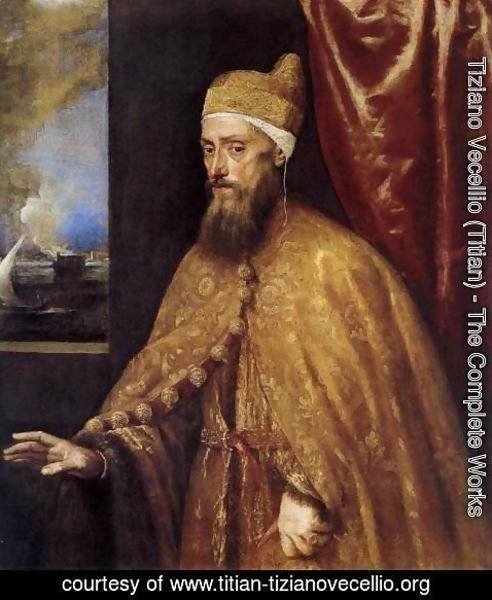 Tiziano Vecellio (Titian) - Portrait of the Doge Francesco Venier