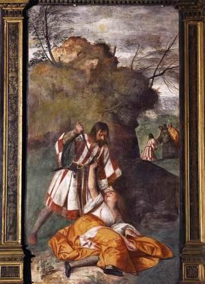 Tiziano Vecellio (Titian) - The Miracle of the Jealous Husband
