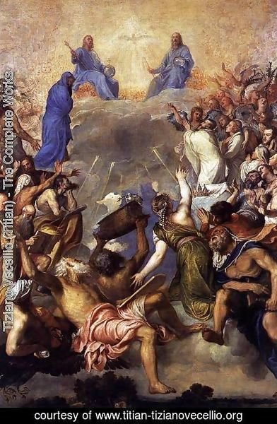 Tiziano Vecellio (Titian) - The Trinity in Glory