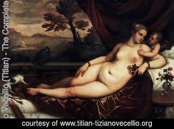 Tiziano Vecellio (Titian) - Venus and Cupid
