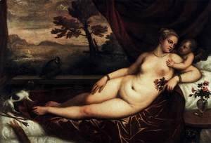 Tiziano Vecellio (Titian) - Venus and Cupid