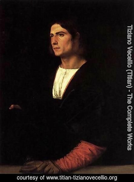 Tiziano Vecellio (Titian) - Young Man with Cap and Gloves