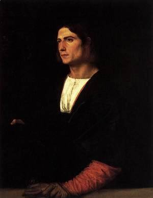 Tiziano Vecellio (Titian) - Young Man with Cap and Gloves