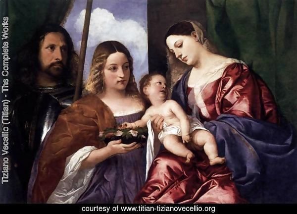 Madonna and Child with Sts Dorothy and George