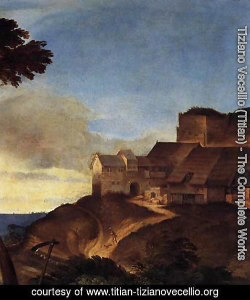 Tiziano Vecellio (Titian) - Noli me tangere (detail)