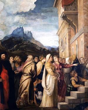 Tiziano Vecellio (Titian) - Presentation of the Virgin at the Temple (detail 2)