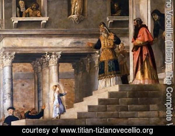 Tiziano Vecellio (Titian) - Presentation of the Virgin at the Temple (detail 3)