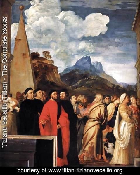 Tiziano Vecellio (Titian) - Presentation of the Virgin at the Temple (detail 7)