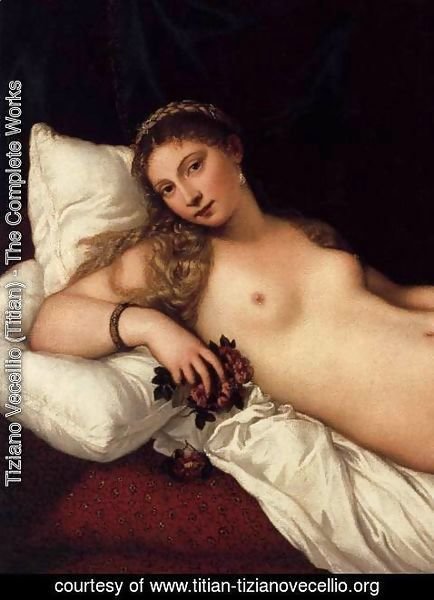 Tiziano Vecellio (Titian) - Venus of Urbino (detail 1)