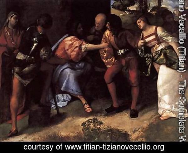 Tiziano Vecellio (Titian) - Christ and the Adulteress 2