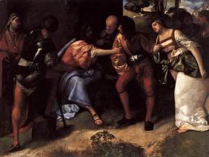Tiziano Vecellio (Titian) - Christ and the Adulteress 2