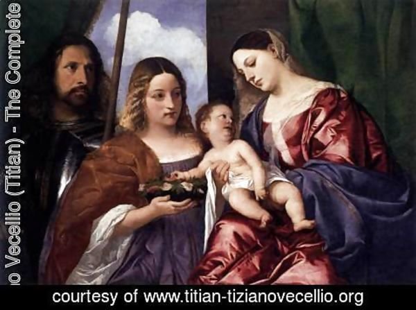 Tiziano Vecellio (Titian) - Madonna and Child with Sts Dorothy and George 2