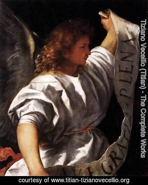 Tiziano Vecellio (Titian) - Polyptych of the Resurrection Archangel Gabriel