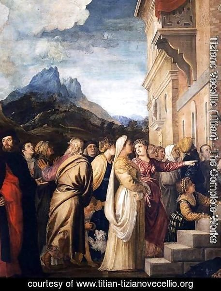 Tiziano Vecellio (Titian) - Presentation of the Virgin at the Temple (detail) 3