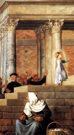 Tiziano Vecellio (Titian) - Presentation of the Virgin at the Temple (detail) 4