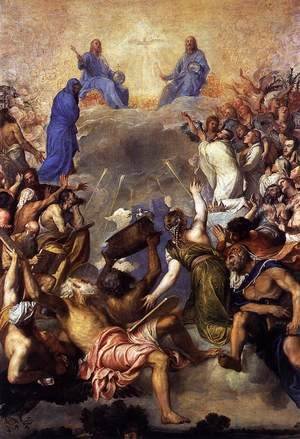 Tiziano Vecellio (Titian) - The Trinity in Glory 2