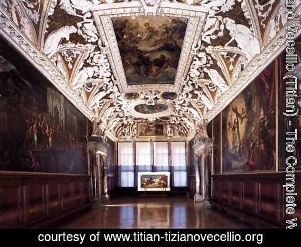 Tiziano Vecellio (Titian) - View of the Sala delle Quattro Porte