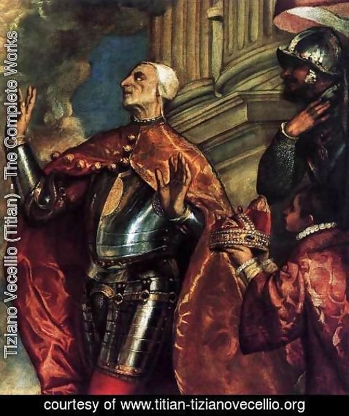 Tiziano Vecellio (Titian) - Doge Antonio Grimani Kneeling Before the Faith (detail)