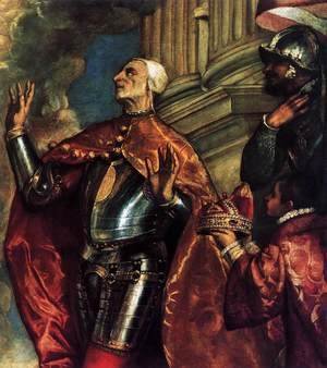 Tiziano Vecellio (Titian) - Doge Antonio Grimani Kneeling Before the Faith (detail)