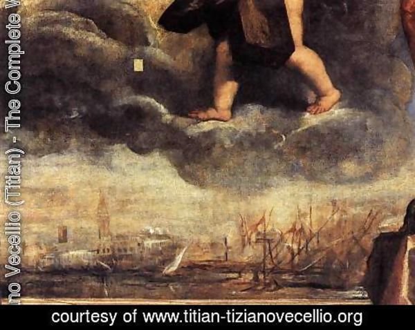 Tiziano Vecellio (Titian) - Doge Antonio Grimani Kneeling Before the Faith (detail) 2