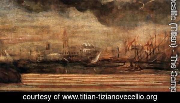 Tiziano Vecellio (Titian) - Doge Antonio Grimani Kneeling Before the Faith (detail) 3