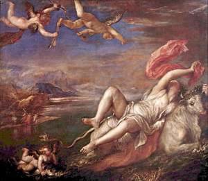Tiziano Vecellio (Titian) - Rape of Europa 2