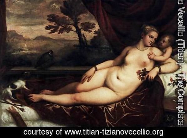 Tiziano Vecellio (Titian) - Venus and Cupid 2