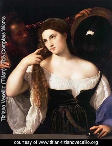Tiziano Vecellio (Titian) - Woman with a Mirror 2