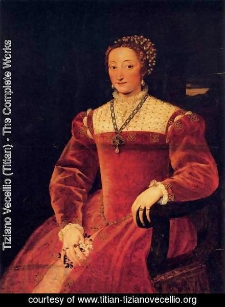 Tiziano Vecellio (Titian) - Giulia Varano, Duchess of Urbino