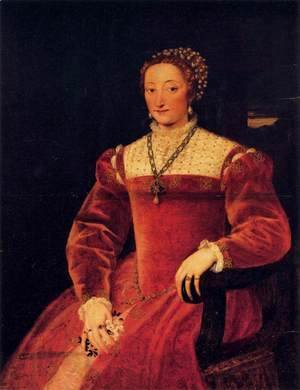Tiziano Vecellio (Titian) - Giulia Varano, Duchess of Urbino