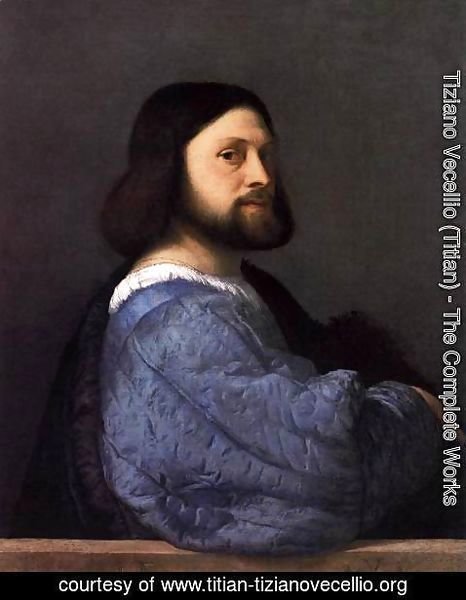 Tiziano Vecellio (Titian) - Man with the Blue Sleeve