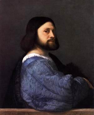 Tiziano Vecellio (Titian) - Man with the Blue Sleeve