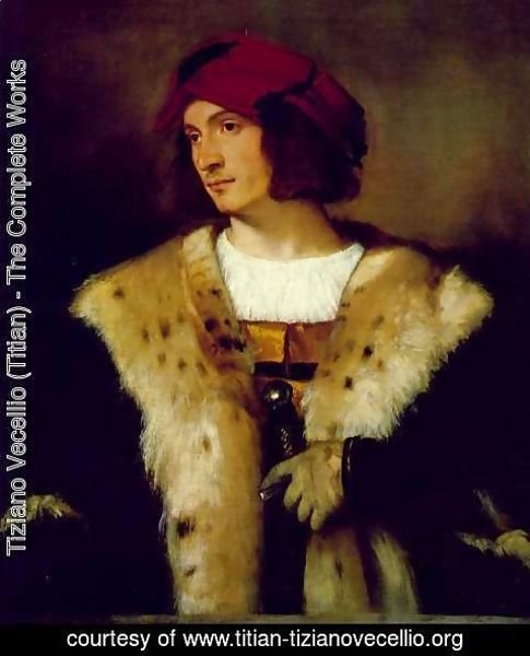 Tiziano Vecellio (Titian) - Portrait of a Man in a Red Cap
