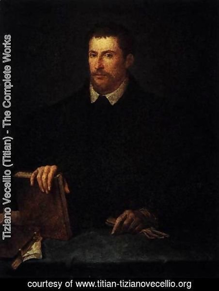 Tiziano Vecellio (Titian) - Portrait of Ippolito Riminaldi 2