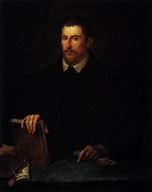 Tiziano Vecellio (Titian) - Portrait of Ippolito Riminaldi 2