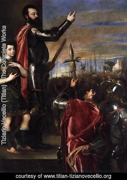 Tiziano Vecellio (Titian) - The Marchese del Vasto Addressing his Troops 2