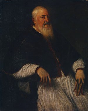 Tiziano Vecellio (Titian) - Filippo Archinto Archbishop of Milan mid 1550s
