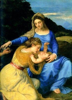 Tiziano Vecellio (Titian) - Madonna Detail