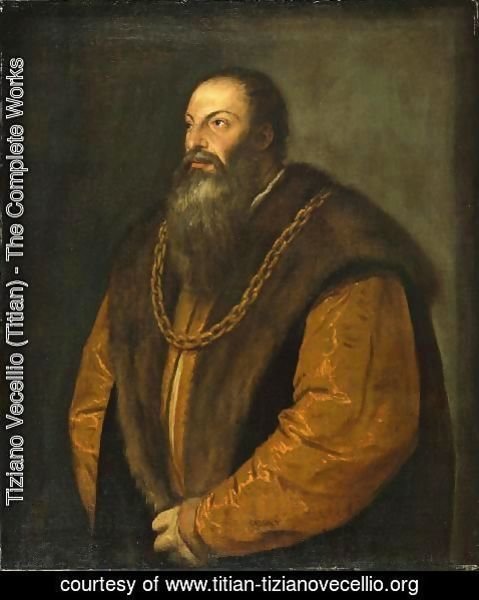 Tiziano Vecellio (Titian) - Pietro Aretino 1548