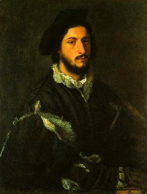 Tiziano Vecellio (Titian) - Portrait of a Gentleman (Tommaso Mosti)