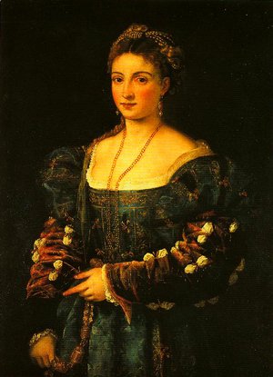 Tiziano Vecellio (Titian) - Portrait of a Woman (La Bella)