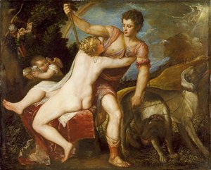 Tiziano Vecellio (Titian) - Venus and Adonis 2