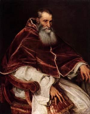 Tiziano Vecellio (Titian) - Portrait Of Pope Paul III