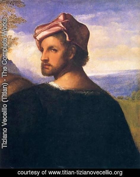 Tiziano Vecellio (Titian) - Head of a Man