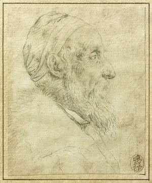 Tiziano Vecellio (Titian) - Self-Portrait in profile
