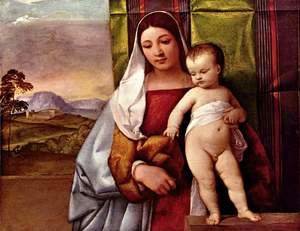 Tiziano Vecellio (Titian) - Madonna and child (so-called Gypsy Madonna)